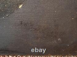 Tableau Ancien. Portrait Homme. Peinture huile sur toile signé. Style XlXeme