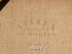 Tableau Ancien. Portrait Homme. Peinture huile sur toile signé. Style XlXeme