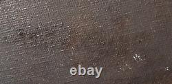 Tableau Ancien. Portrait Homme. Peinture huile sur toile signé. Style XlXeme