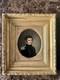 Tableau Ancien Portrait Officier Militaire XIXe Huile Sur Panneau Cadre Dor&eacute;