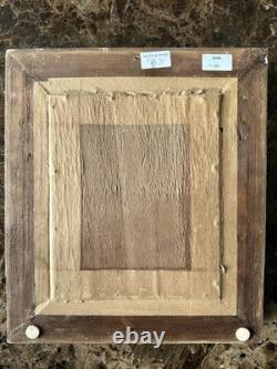 Tableau Ancien Portrait Officier Militaire XIXe Huile Sur Panneau Cadre Doré