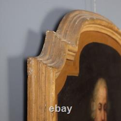 Tableau Ancien Portrait d'un Gentilhomme Huile sur Toile XVIIIe Siècle