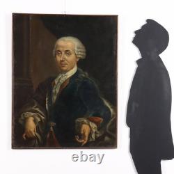 Tableau Ancien Portrait d'un Homme Noble Huile sur Toile'700