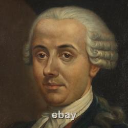 Tableau Ancien Portrait d'un Homme Noble Huile sur Toile'700
