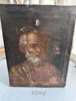 Tableau Ancien Saint Pierre
