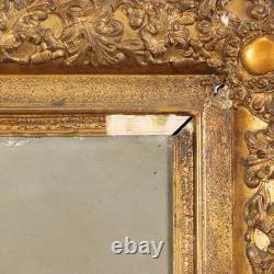 Tableau Ancien Scène d'Hiver Huile sur Toile Europe XIXe Siècle Original