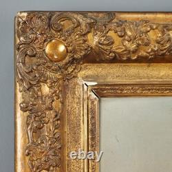 Tableau Ancien Scène d'Hiver Huile sur Toile Europe XIXe Siècle Original