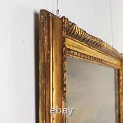 Tableau Ancien Scène de Bataille Huile sur Toile XIXe Siècle Original