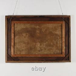 Tableau Ancien Scène de Bataille Huile sur Toile XIXe Siècle Original