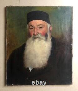 Tableau Ancien Signé Emile Bin, Portrait, Huile sur toile, Peinture, XIXe