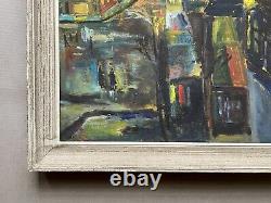 Tableau Ancien Signé, Encadré, Fête Foraine, Huile Sur Toile, Peinture, XXe