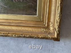 Tableau Ancien Signé Huile Sur Toile XIX Siècle