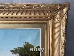 Tableau Ancien Signé Huile Sur Toile XIX Siècle