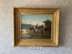 Tableau Ancien Signé Huile Sur Toile XIX Siècle