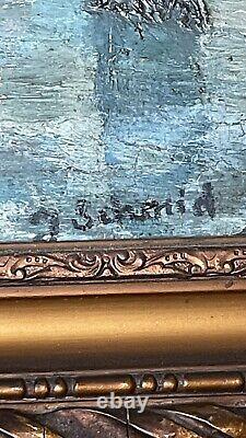 Tableau Ancien Signé J. SCHMID paysage Maritime Rochers Bretagne