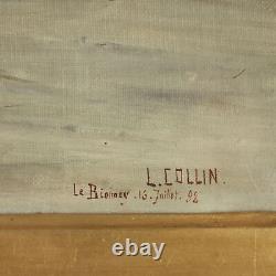 Tableau Ancien Signé Louis-Eugène Collin Huile sur Toile 1892