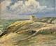 Tableau Ancien Signé Paysage Maritime Bretagne Mer