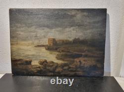 Tableau Ancien Signé XIXème Huile sur Bois