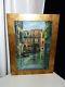 Tableau Ancien Vue De Venise Splendide Signé Volen Huile Sur Toile Très Bon Etat
