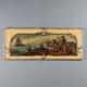 Tableau Ancien Vue du Port Huile sur Panneau XIXe Si&egrave;cle Original