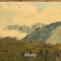 Tableau Ancien W. B. Baird'800-'900 Paysage Huile sur Toile