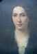 Tableau Ancien XIX ° Portrait Jeune Femme Romantique 65 X 53 cm