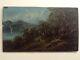 Tableau Ancien XIXe Impressionniste Bateau Lac d'ANNECY Savoie signé A. GAFFINOT