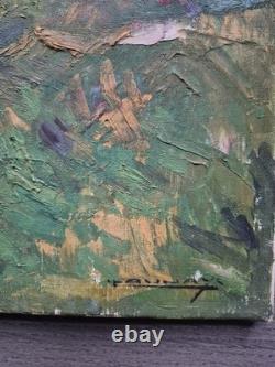 Tableau Ancien de Léon Launay (1890-1956) Côte Normande École De ROUEN