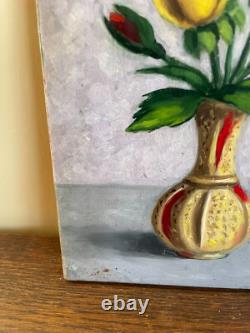 Tableau Ancien huile sur panneau J. B Maurice VECKER 1896-1998 nature morte