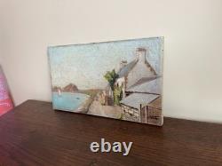 Tableau Ancien huile sur panneau J. B Maurice VECKER (1899-1988) Trégastel 1933
