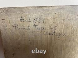 Tableau Ancien huile sur panneau J. B Maurice VECKER (1899-1988) Trégastel 1933