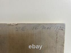 Tableau Ancien huile sur panneau J. B Maurice VECKER (1899-1988) Trégastel 1933