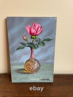 Tableau Ancien huile sur panneau J. B Maurice VECKER (1899-1988) nature morte