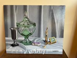 Tableau Ancien huile sur panneau J. B Maurice VECKER (1899-1988) nature morte