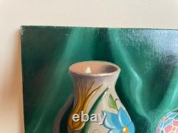 Tableau Ancien huile sur panneau J. B Maurice VECKER (1899-1988) nature morte