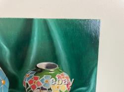 Tableau Ancien huile sur panneau J. B Maurice VECKER (1899-1988) nature morte