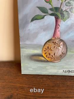 Tableau Ancien huile sur panneau J. B Maurice VECKER (1899-1988) nature morte