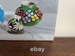 Tableau Ancien huile sur panneau J. B Maurice VECKER (1899-1988) nature morte