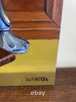 Tableau Ancien huile sur panneau J. B Maurice VECKER 1899-1988 nature morte