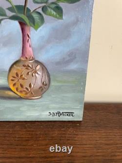 Tableau Ancien huile sur panneau J. B Maurice VECKER (1899-1988) nature morte