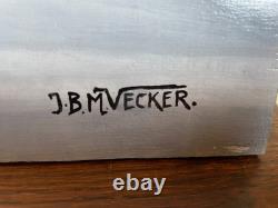 Tableau Ancien huile sur panneau J. B Maurice VECKER (1899-1988) nature morte