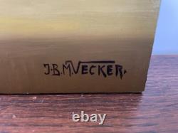 Tableau Ancien huile sur panneau J. B Maurice VECKER 1899-1988 nature morte