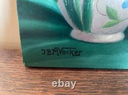 Tableau Ancien huile sur panneau J. B Maurice VECKER (1899-1988) nature morte