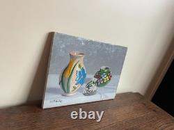 Tableau Ancien huile sur panneau J. B Maurice VECKER (1899-1988) nature morte