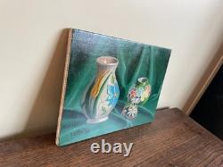 Tableau Ancien huile sur panneau J. B Maurice VECKER (1899-1988) nature morte