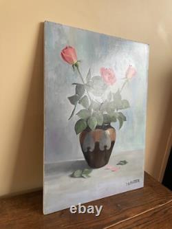 Tableau Ancien huile sur panneau J. B Maurice VECKER 1899-1988 nature morte