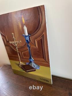 Tableau Ancien huile sur panneau J. B Maurice VECKER 1899-1988 nature morte