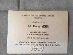 Tableau Ancien huile sur panneau J. B Maurice VECKER 1899-1988 nature morte