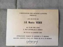 Tableau Ancien huile sur panneau J. B Maurice VECKER (1899-1988) nature morte