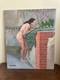 Tableau Ancien huile sur panneau J. B Maurice VECKER (1899-1988) nue